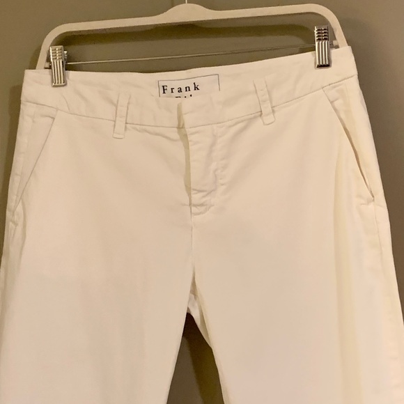 Frank & Eileen Wicklow The Italian Chino Performance Twill in White Pants Size 8 - Picture 5 of 15